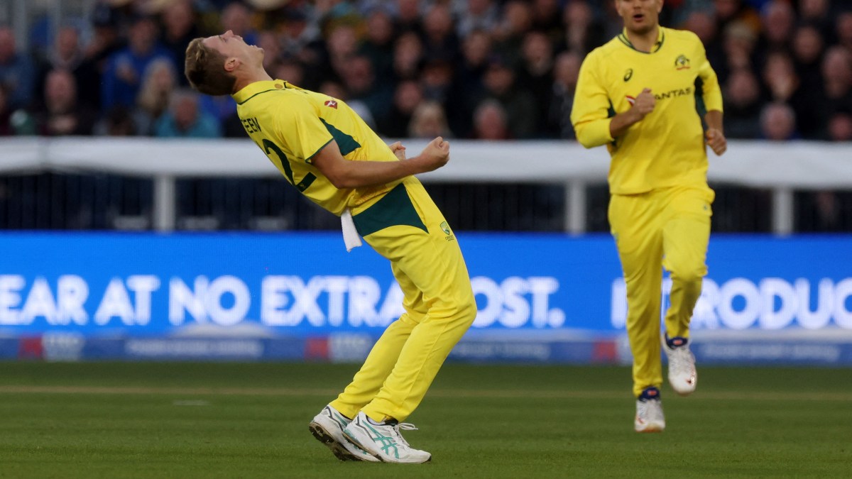 Australian all-rounder Cameron Green celebrates after dismissing Will Jacks during the third ODI against England at Chester-le-Street. Reuters Australian all-rounder Cameron Green celebrates after dismissing Will Jacks during the third ODI against England at Chester-le-Street. Reuters