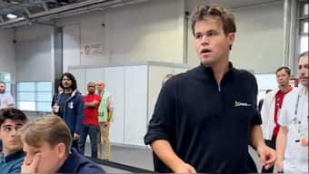 Norway's Magnus Carlsen arrived late for his game against Colombia at the Chess Olympiad. Image: X