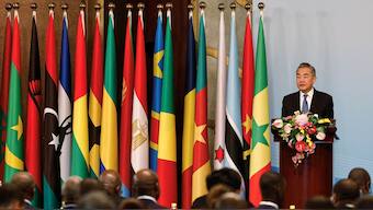 China's Foreign Minister Wang Yi delivers a speech at the ministerial conference of the 2024 Summit of the Forum on China-Africa Cooperation (FOCAC) in Beijing, China, September 3, 2024. Reuters