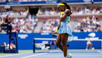 Coco Gauff made 60 unforced errors in her defeat to Emma Navarro. Reuters