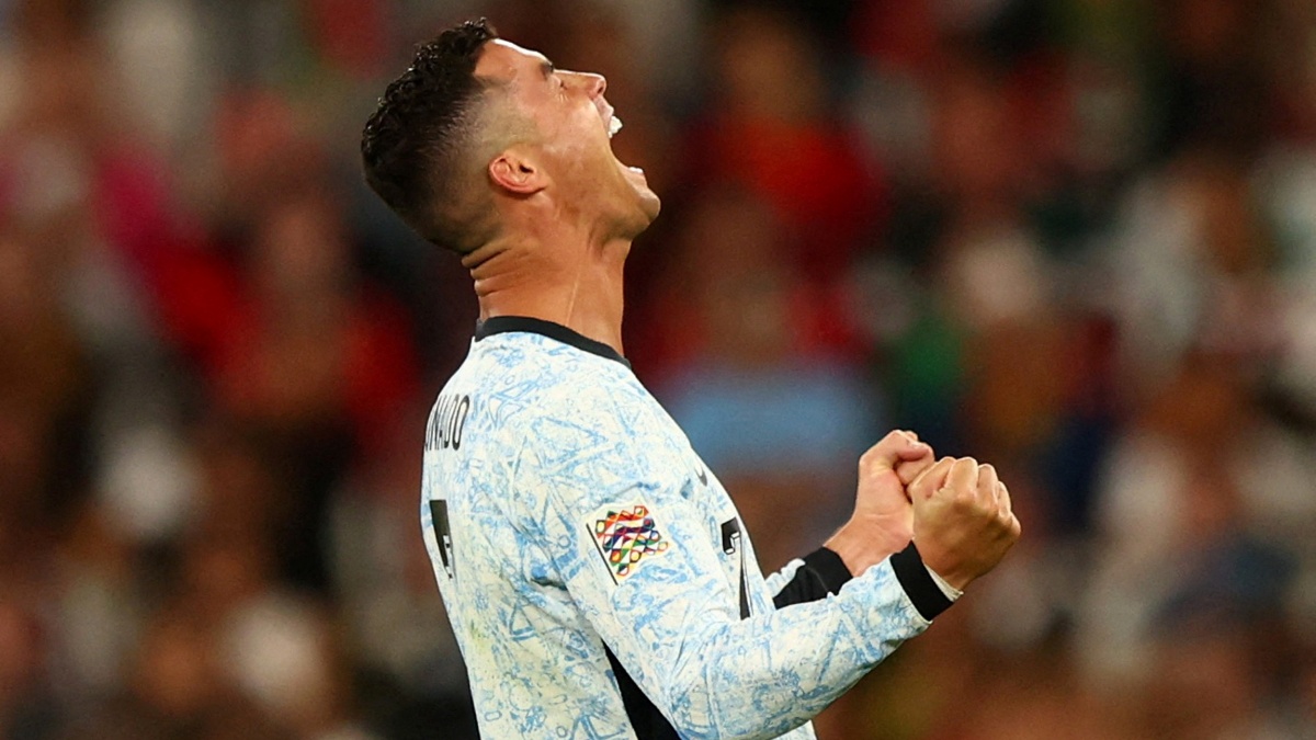 Cristiano Ronaldo celebrates after scoring for Portugal against Croatia. It was his 900th career goal. Reuters Cristiano Ronaldo celebrates after scoring for Portugal against Croatia. It was his 900th career goal. Reuters