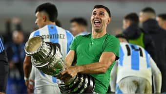 Emiliano Martinez of Argentina has been in news for his lewd gestures during matches. Image: Reuters