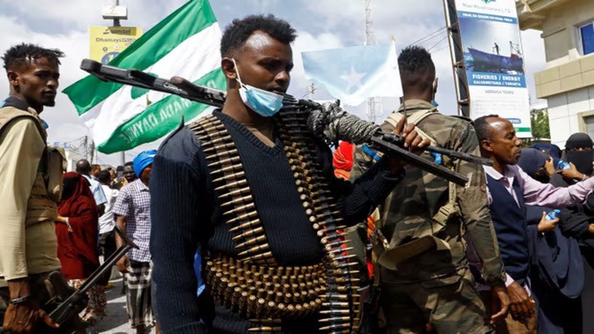 A Somali police officer stands guard during a march against the Ethiopia-Somaliland port deal. Image: Feisal Omar/Reuters A Somali police officer stands guard during a march against the Ethiopia-Somaliland port deal. Image: Feisal Omar/Reuters