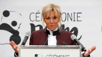 French First lady Brigitte Macron was at the receiving end of a conspiracy theory which alleged that she was a transgender. File image/AP