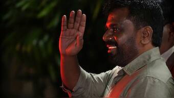 Marxist leader Anura Kumara Dissanayake waves as he leaves from the election commission office after winning Sri Lankan presidential election, in Colombo, Sri Lanka, Sunday, September 22, 2024. Image: AP
