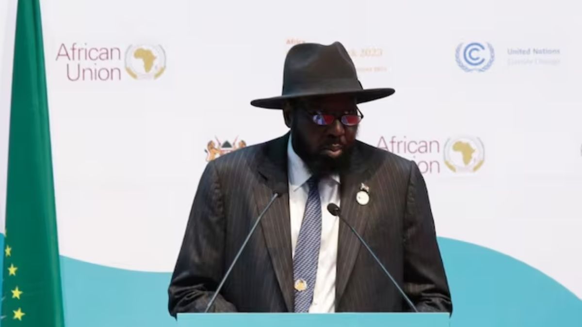 South Sudan's President Salva Kiir Mayardit addresses delegates during the Africa Climate Summit (ACS) 2023 at the Kenyatta International Convention Centre (KICC) in Nairobi, Kenya, September 5, 2023. - File Image- AP South Sudan's President Salva Kiir Mayardit addresses delegates during the Africa Climate Summit (ACS) 2023 at the Kenyatta International Convention Centre (KICC) in Nairobi, Kenya, September 5, 2023. - File Image- AP