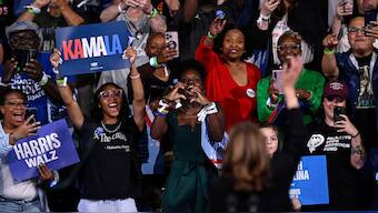 Supporters cheer as Democratic presidential nominee Vice President Kamala Harris waves during a campaign event, Thursday, Sept. 12, 2024, in Greensboro, N.C. -Image: AP