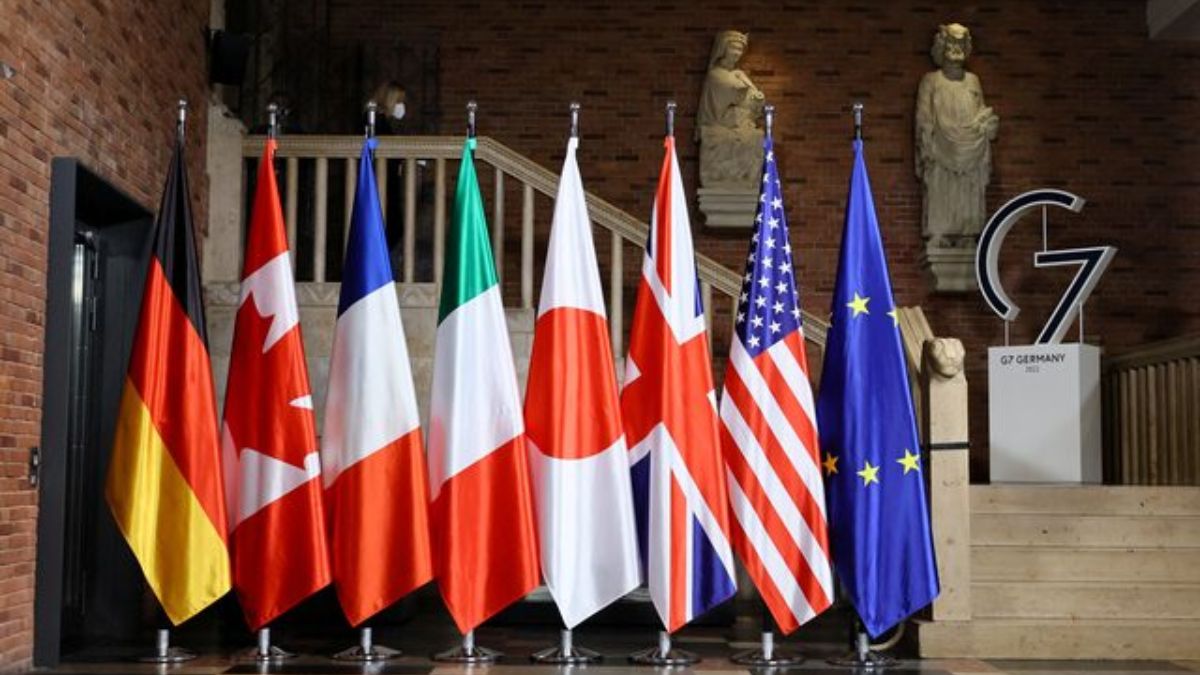 Flags of G7 nations. File image/Reuters Flags of G7 nations. File image/Reuters