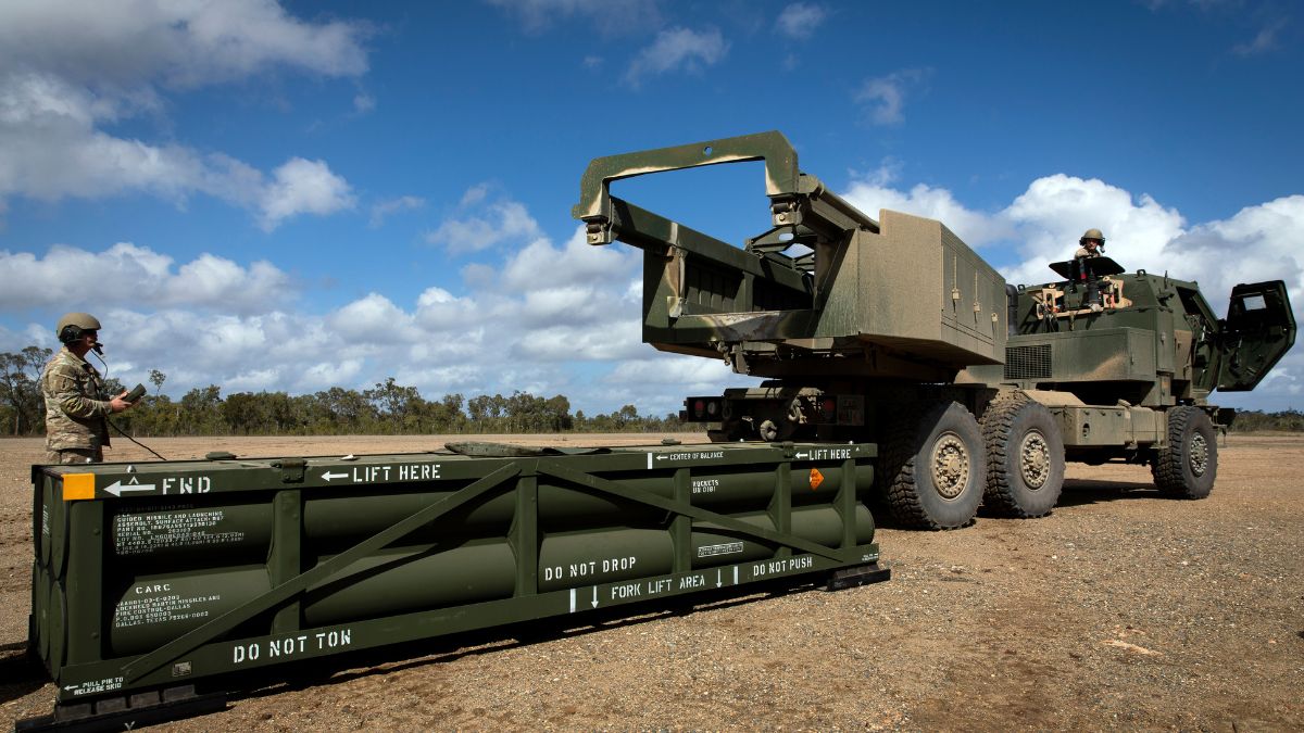 In this image provided by the US Army, Sgt Ian Ketterling, gunner for Alpha Battery, 1st Battalion, 3rd Field Artillery Regiment, 17th Field Artillery Brigade, prepares the crane for loading the Army Tactical Missile System (ATACMS) on to the High Mobility Artillery Rocket System (HIMARS) in Queensland, Australia. AP In this image provided by the US Army, Sgt Ian Ketterling, gunner for Alpha Battery, 1st Battalion, 3rd Field Artillery Regiment, 17th Field Artillery Brigade, prepares the crane for loading the Army Tactical Missile System (ATACMS) on to the High Mobility Artillery Rocket System (HIMARS) in Queensland, Australia. AP