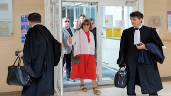 Gisele Pelicot, centre, arrives in the Avignon court house, in Avignon, southern France. File image