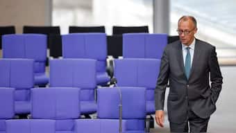 Chairman of Christian Democratic Union (CDU) Friedrich Merz walks at the lower house of parliament, the Bundestag, in Berlin, Germany September 10, 2024. Source: REUTERS