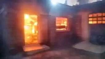 Fire breaks out at Njia Boys Secondary School Dormitory in Kenya. X - @Declan_Ideas