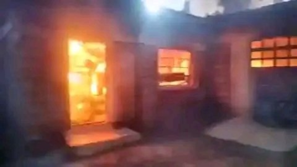 Fire breaks out at Njia Boys Secondary School Dormitory in Kenya. X - @Declan_Ideas Fire breaks out at Njia Boys Secondary School Dormitory in Kenya. X - @Declan_Ideas