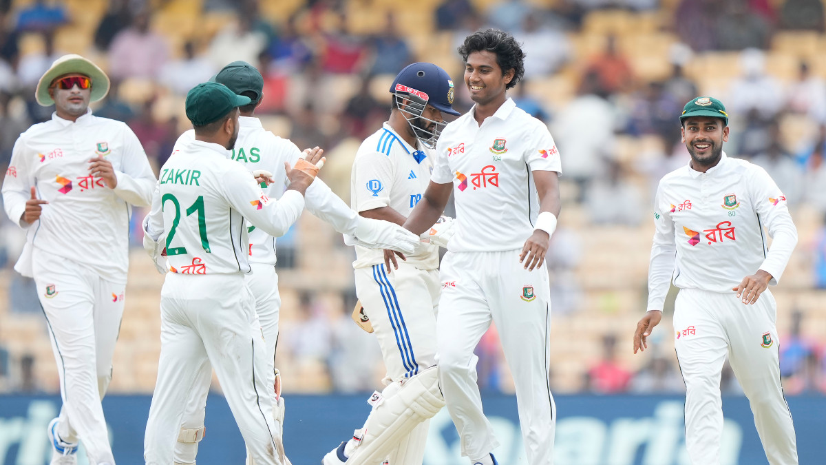 Bangladesh pacers, clouds spoil India's party as hosts attempt clever trick in spin-friendly Chennai Bangladesh pacers, clouds spoil India's party as hosts attempt clever trick in spin-friendly Chennai