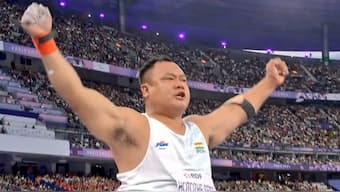 Hokato Hotozhe Sema won India its 27th medal in the Paris Paralympics with a bronze in the men's shot put F57 final. Image credit: Screengrab/JioCinema