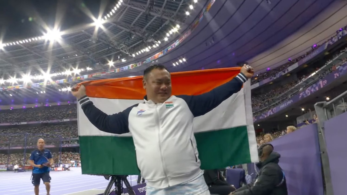 Hokato Sema won a bronze medal in the men's shot put event at the Paris Paralympics. Image: X Hokato Sema won a bronze medal in the men's shot put event at the Paris Paralympics. Image: X