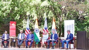 The ongoing INDUS-X summit between India and the US is focused on  cross-border defence innovation ecosystems. Image courtesy: X.com/@@USISPForum