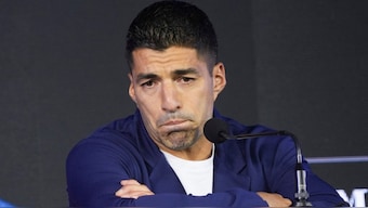 Uruguay football star Luis Suarez addresses the media, in Montevideo, Uruguay. Reuters