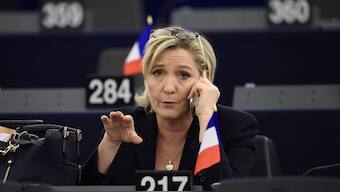 President of Rassemblement National parliamentary group Marine Le Pen, is facing a high-risk, high-reward situation with her support to the no-confidence vote against French PM Michel Barnier's government. AFP
