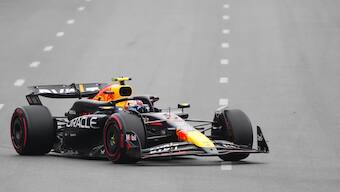 Red Bull driver Max Verstappen in action during a Formula 1 Grand Prix practice in Baku. AP