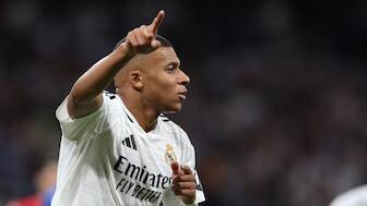 Kylian Mbappe scored for the fourth consecutive game as Real Madrid won. Reuters image