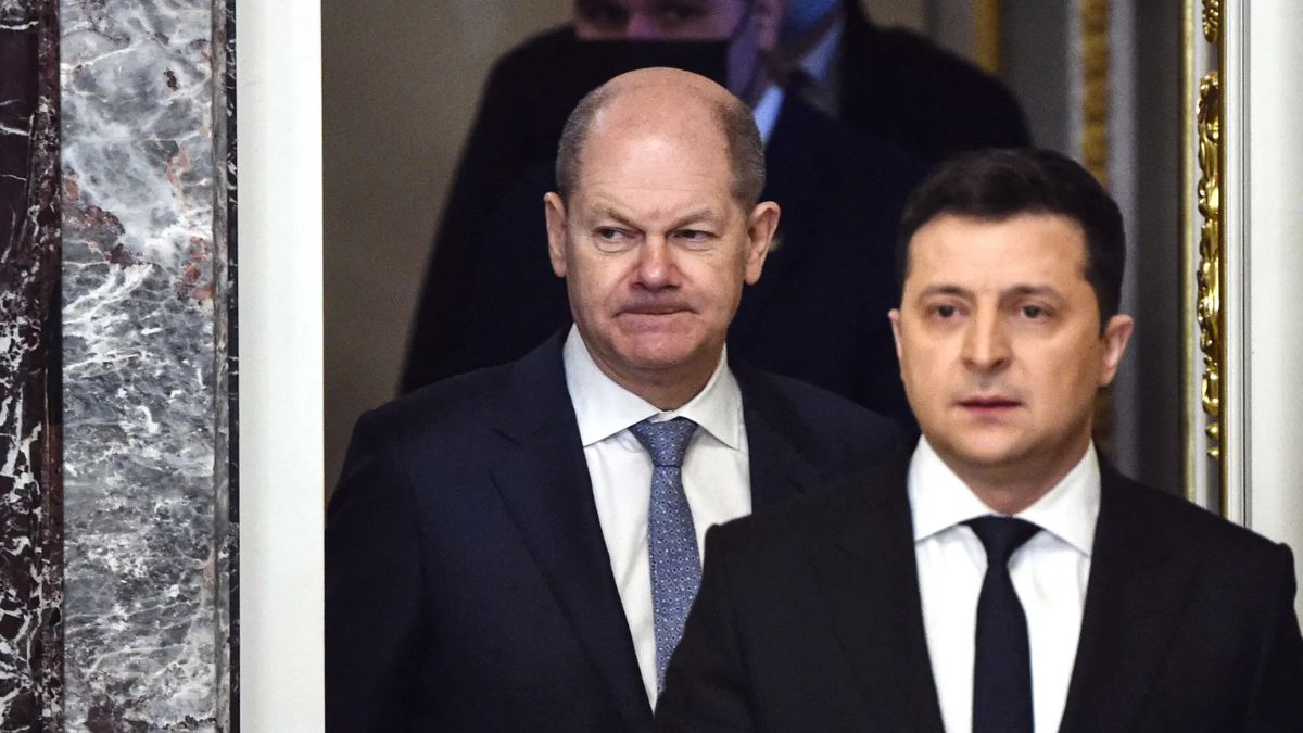 Germany, under Chancellor Olaf Scholz (L) has been a staunch supporter of Ukraine, led by President Volodymyr Zelenskyy. AFP Germany, under Chancellor Olaf Scholz (L) has been a staunch supporter of Ukraine, led by President Volodymyr Zelenskyy. AFP