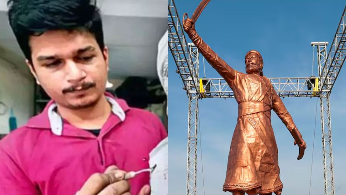 Apte had been evading authorities since collapse of the Shivaji statue in at Rajkot Forton on August 26 and was nabbed by police from Kalyan in Thane district.Image courtesy: PTI, News18 Apte had been evading authorities since collapse of the Shivaji statue in at Rajkot Forton on August 26 and was nabbed by police from Kalyan in Thane district.Image courtesy: PTI, News18
