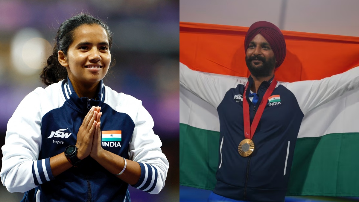 Preethi Pal (L) and Harvinder Singh (R) will be India's flag-bearers at the Paris Paralympics closing ceremony. Preethi Pal (L) and Harvinder Singh (R) will be India's flag-bearers at the Paris Paralympics closing ceremony.