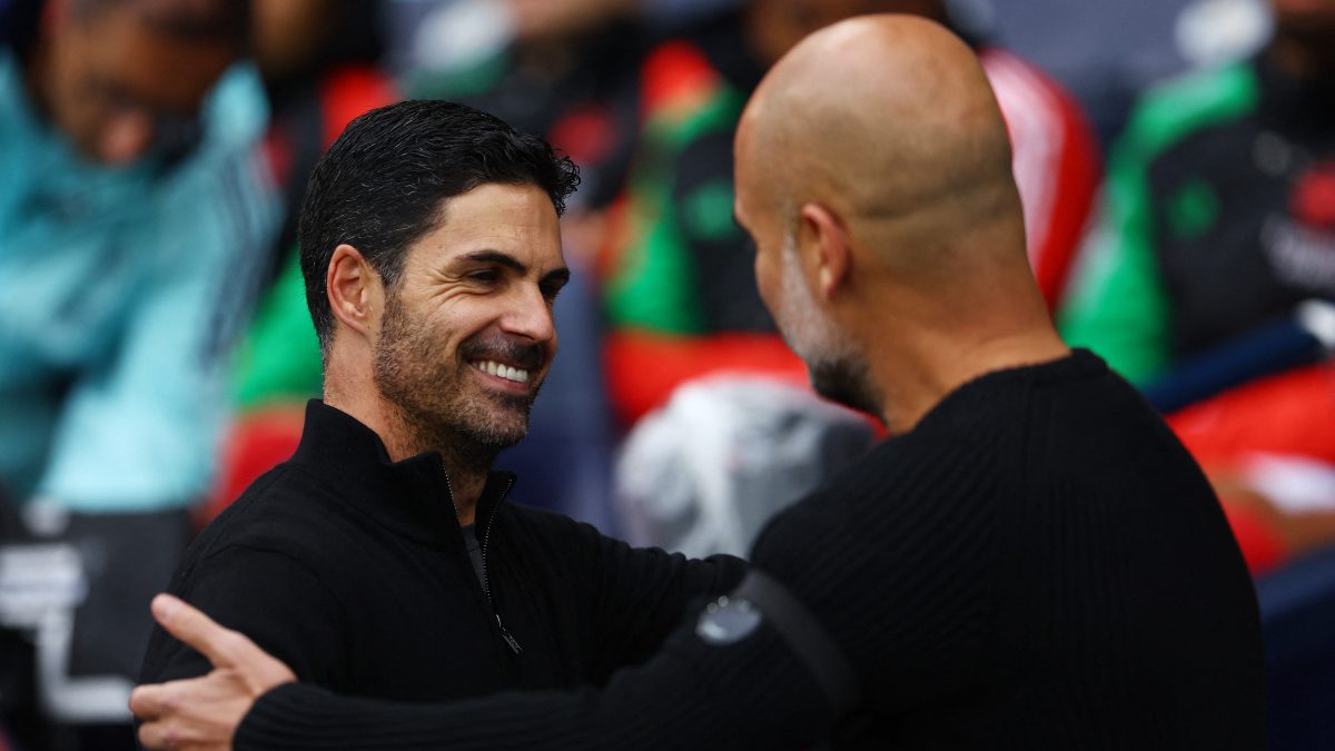 Former friends Pep Guardiola and Mikel Arteta have become foes now. Image: Reuters Former friends Pep Guardiola and Mikel Arteta have become foes now. Image: Reuters