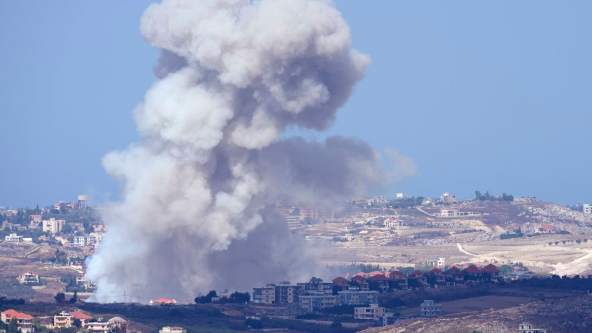 Smoke rises from Israeli airstrikes on villages in the Nabatiyeh district, seen from the southern town of Marjayoun, Lebanon, Monday, Sept. 23, 2024.- AP Smoke rises from Israeli airstrikes on villages in the Nabatiyeh district, seen from the southern town of Marjayoun, Lebanon, Monday, Sept. 23, 2024.- AP