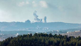 Smoke plumes billow following Israeli bombardment on south Lebanon from a position along the border in northern Israel. AFP