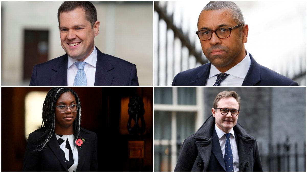 Robert Jenrick (TL), James Cleverly (TR), Kemi Badenoch (LL), Tom Tugendhat (LR). Source REUTERS. Robert Jenrick (TL), James Cleverly (TR), Kemi Badenoch (LL), Tom Tugendhat (LR). Source REUTERS.