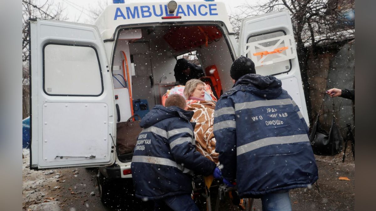 Medical specialists transport an injured woman to an ambulance following shelling in the city of Donetsk, Ukraine March 3, 2022. File image/Reuters Medical specialists transport an injured woman to an ambulance following shelling in the city of Donetsk, Ukraine March 3, 2022. File image/Reuters
