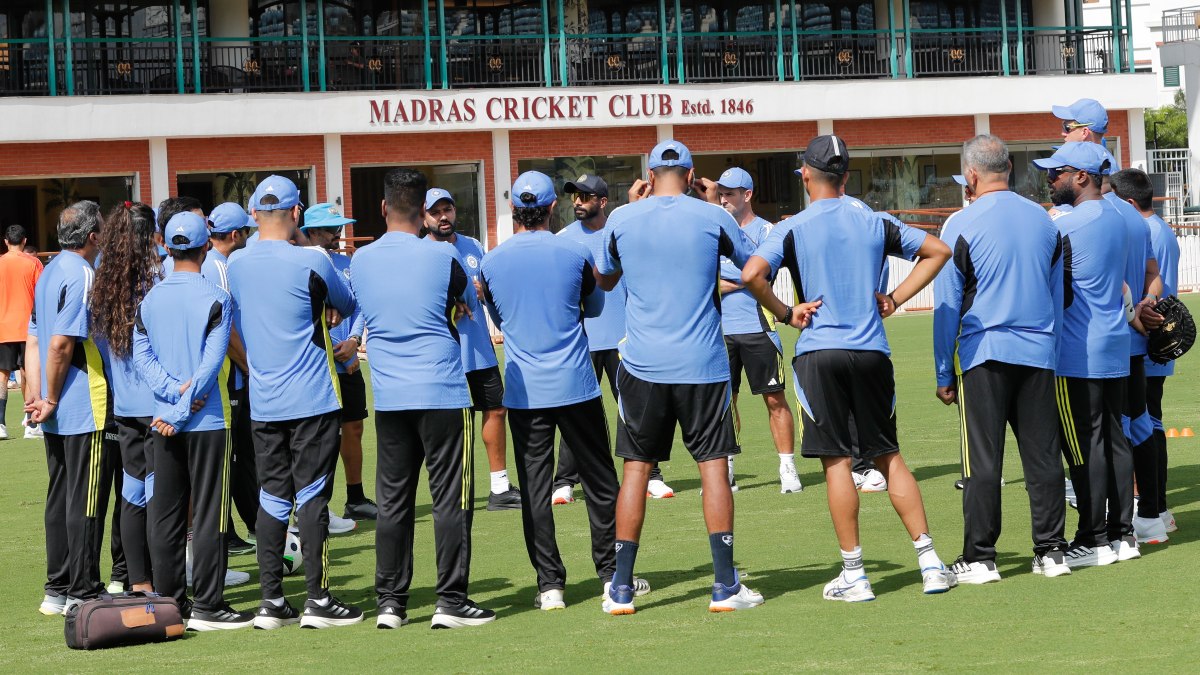 The Indian team trains at MA Chidambaram Stadium in Chennai in the build-up to the first Test against Bangladesh at the same venue starting 19 September. Image credit: X/@BCCI The Indian team trains at MA Chidambaram Stadium in Chennai in the build-up to the first Test against Bangladesh at the same venue starting 19 September. Image credit: X/@BCCI