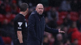 Manchester United manager Erik ten Hag is once gain facing the wrath of the experts. Image: Reuters