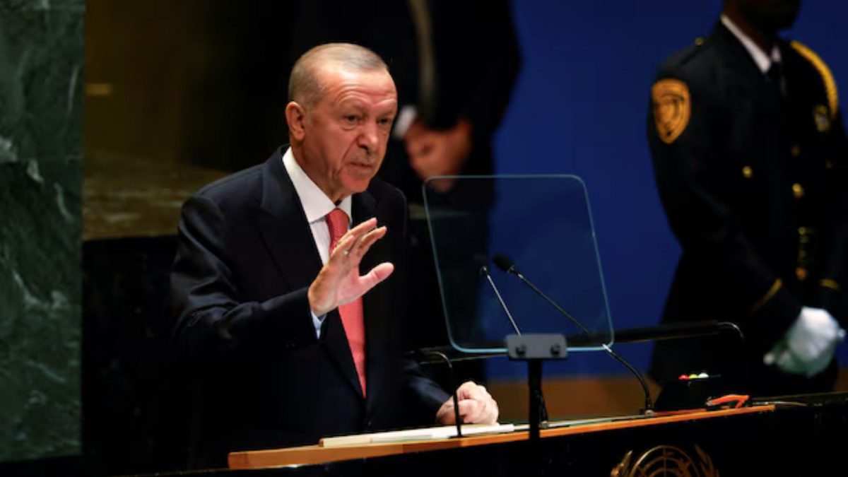 Turkey's President Recep Tayyip Erdogan addresses the 79th United Nations General Assembly at UN headquarters in New York, US - September 24, 2024. Source: REUTERS. Turkey's President Recep Tayyip Erdogan addresses the 79th United Nations General Assembly at UN headquarters in New York, US - September 24, 2024. Source: REUTERS.
