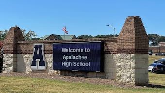 Law enforcement arrive as students are evacuated to the football stadium after the school campus was placed on lockdown at Apalachee High School in Winder, Ga., on Wednesday. File Image: AP