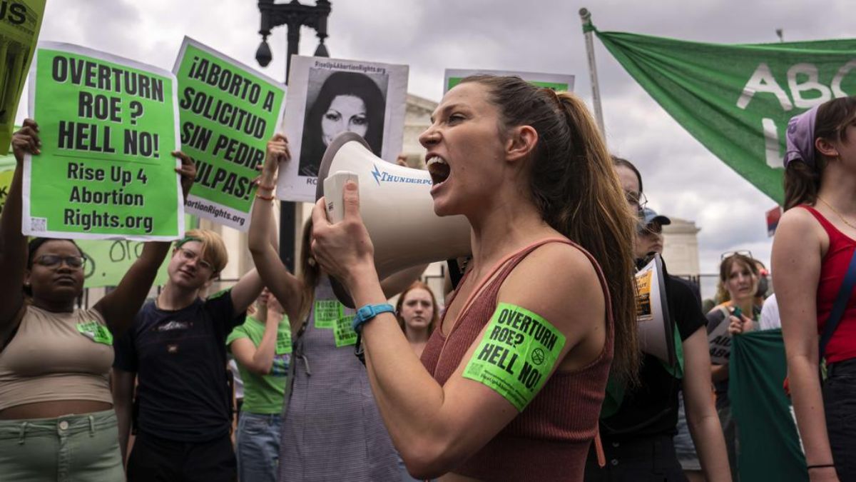 The Donald Trump era, which includes a sustained campaign against abortion and other reproductive rights, has driven more women to be liberal, as per a survey. (Photo: An abortion-rights demonstration, Credit: AFP) The Donald Trump era, which includes a sustained campaign against abortion and other reproductive rights, has driven more women to be liberal, as per a survey. (Photo: An abortion-rights demonstration, Credit: AFP)