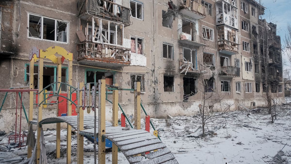 A general view shows a building damaged by a Russian military strike in city of Vuhledar, Ukraine. (Photo: Reuters) A general view shows a building damaged by a Russian military strike in city of Vuhledar, Ukraine. (Photo: Reuters)