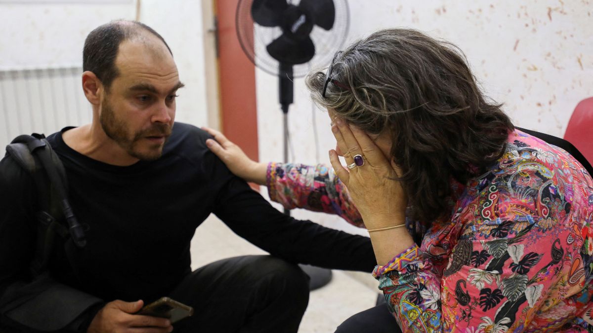 Colleagues of Aysenur Ezgi Eygi, US-Turkish activist who died after reportedly being shot in the West Bank town of Beita, react on news of her death in a hospital in Nablus in the occupied West Bank on September 6, 2024. AFP Colleagues of Aysenur Ezgi Eygi, US-Turkish activist who died after reportedly being shot in the West Bank town of Beita, react on news of her death in a hospital in Nablus in the occupied West Bank on September 6, 2024. AFP