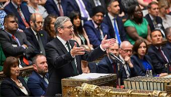 A handout photograph released by the UK Parliament shows Britain's Prime Minister Keir Starmer speaking during the first Prime Minister's Questions (PMQs) after summer recess in the House of Commons, in London, on September 4, 2024. AFP/File Photo