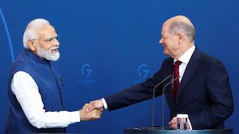 India PM Narendra Modi with Germany chancellor Olaf Scholz. File Photo.