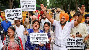 During the protests in the national capital, BJP leader RP Singh and other Sikh leaders were detained by Delhi Police. PTI