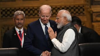 US President Joe Biden with Indian Prime Minister Narendra Modi. File Photo