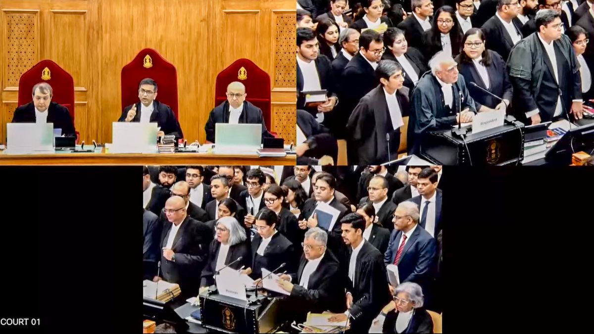 The case was heard by a three-judge bench comprising CJI DY Chandrachud, Justice JB Pardiwala and Manoj Misra. PTI The case was heard by a three-judge bench comprising CJI DY Chandrachud, Justice JB Pardiwala and Manoj Misra. PTI