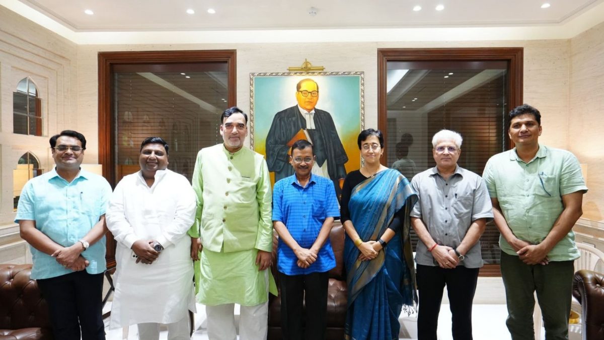 Atishi took oath as Delhi's new Chief Minister along with five ministers. Image courtesy: Aam Aadmi Party Atishi took oath as Delhi's new Chief Minister along with five ministers. Image courtesy: Aam Aadmi Party