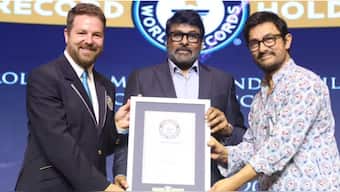 Megastar Chiranjeevi receives Guinness World Records certificate for performing 24,000 dance moves in 537 songs in 156 films, Aamir Khan says, 'Nobody looks at the heroines when he dances'
