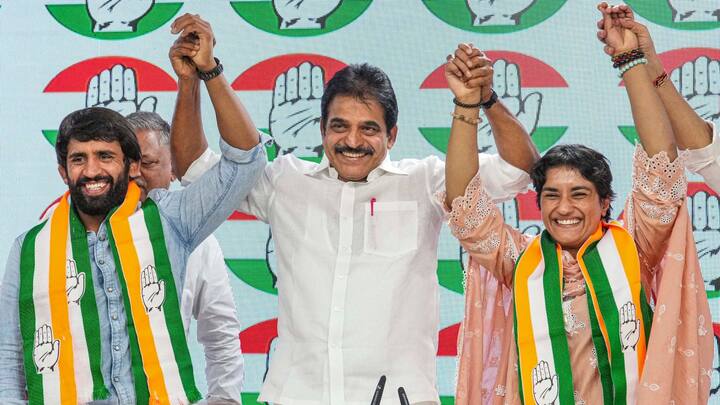 Congress behind the wrestlers protest, says WFI chief day after Vinesh Phogat, Bajrang Punia join party Congress behind the wrestlers protest, says WFI chief day after Vinesh Phogat, Bajrang Punia join party