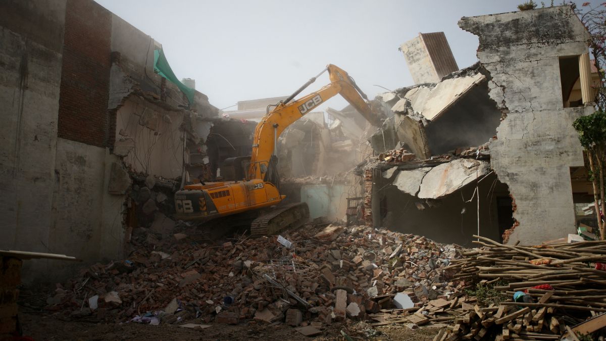 A bulldozer demolishes the house of a Muslim man that Uttar Pradesh state authorities accuse of being involved in riots that erupted following comments about the Prophet Muhammad by BJP's Nupur Sharma. The Supreme Court on September 2 sugested drawing up guidelines on demolitions to address this issue of bulldozer justice. File image/Reuters A bulldozer demolishes the house of a Muslim man that Uttar Pradesh state authorities accuse of being involved in riots that erupted following comments about the Prophet Muhammad by BJP's Nupur Sharma. The Supreme Court on September 2 sugested drawing up guidelines on demolitions to address this issue of bulldozer justice. File image/Reuters