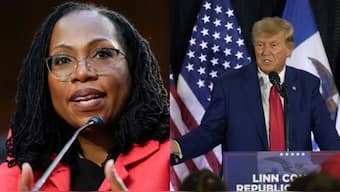 Supreme Court Ketanji Brown Jackson (left) and former US President Donald Trump (right). AP